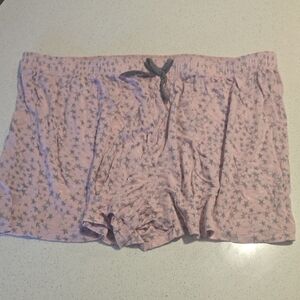 Pink Star-Patterned Women's Sleep Shorts